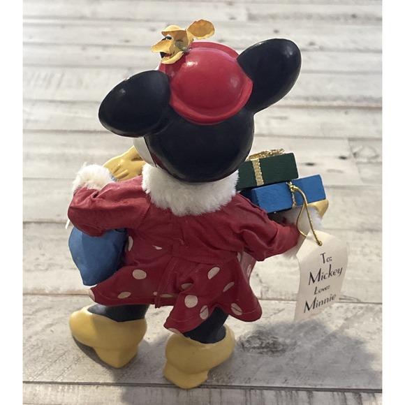 Mickey & Co‎ VTG Fabric Mache Figurines 8" Christmas Santa Mickey & Minnie Mouse - Picture 14 of 16
